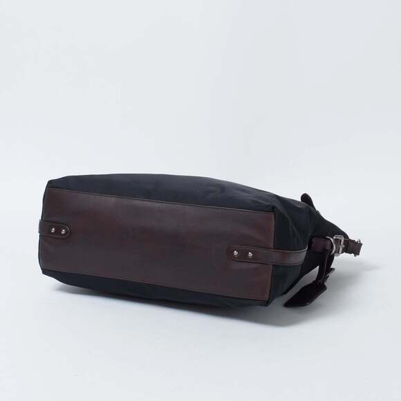 Prada Nylon Brown Leather Triangle Logo Plate Shoulder Strap Handbag - Picture 4 of 7